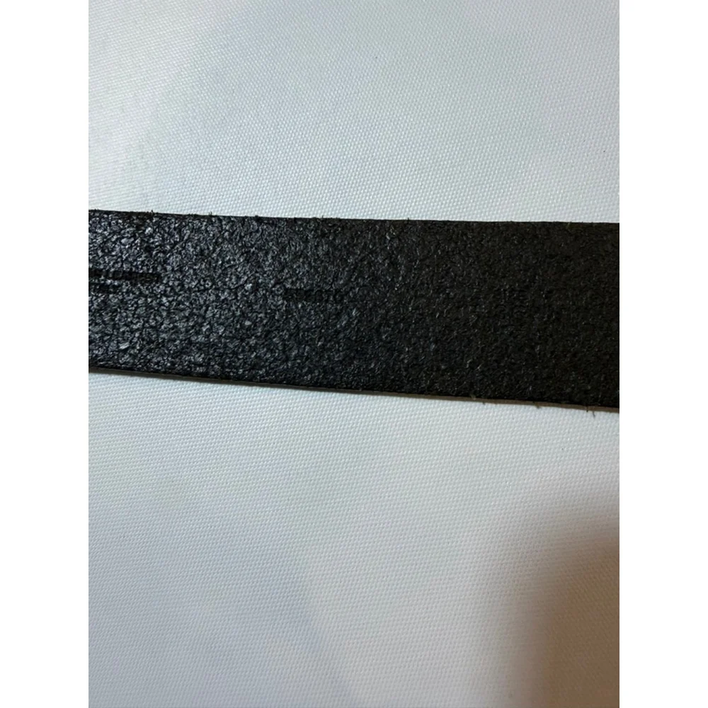 Banana Republic Black Leather Belt Silver Buckle Classic 36